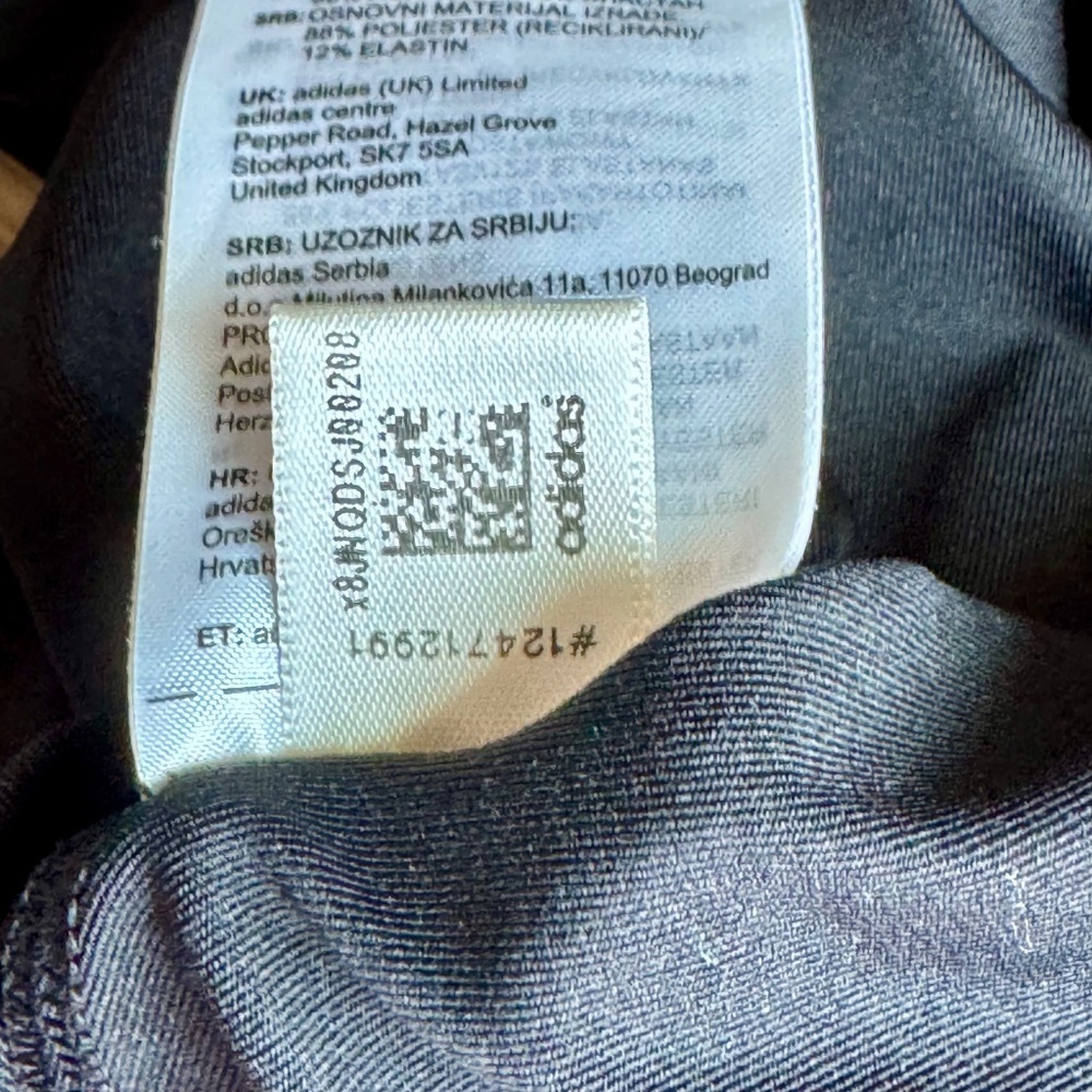 Adidas Ultimate 365 Printed Black Quarter-Zip Short Sleeve Golf Shirt Size L - Picture 9 of 14